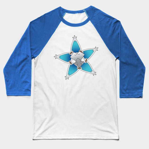 Wayfinder Aqua Baseball T-Shirt by Nykos